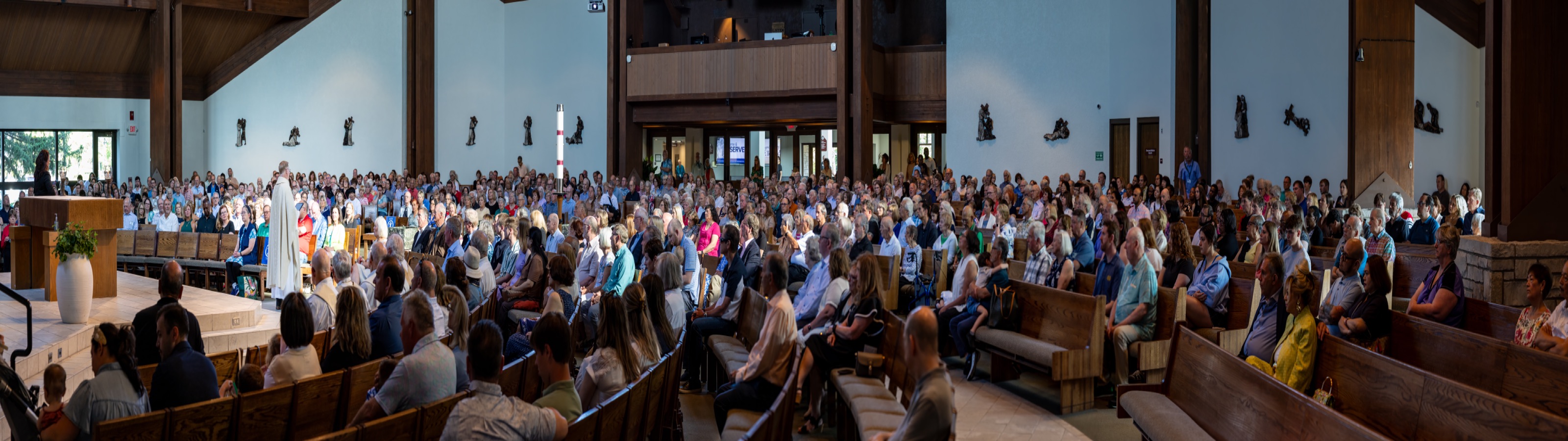 The gathering space at Holy Family